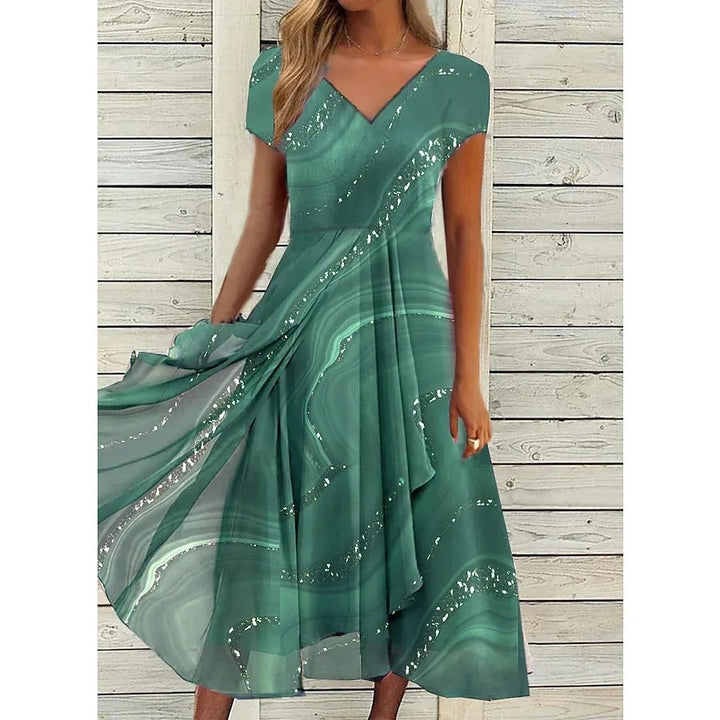 Lyanne™ | Vestito Midi con Scollatura a V Elegante