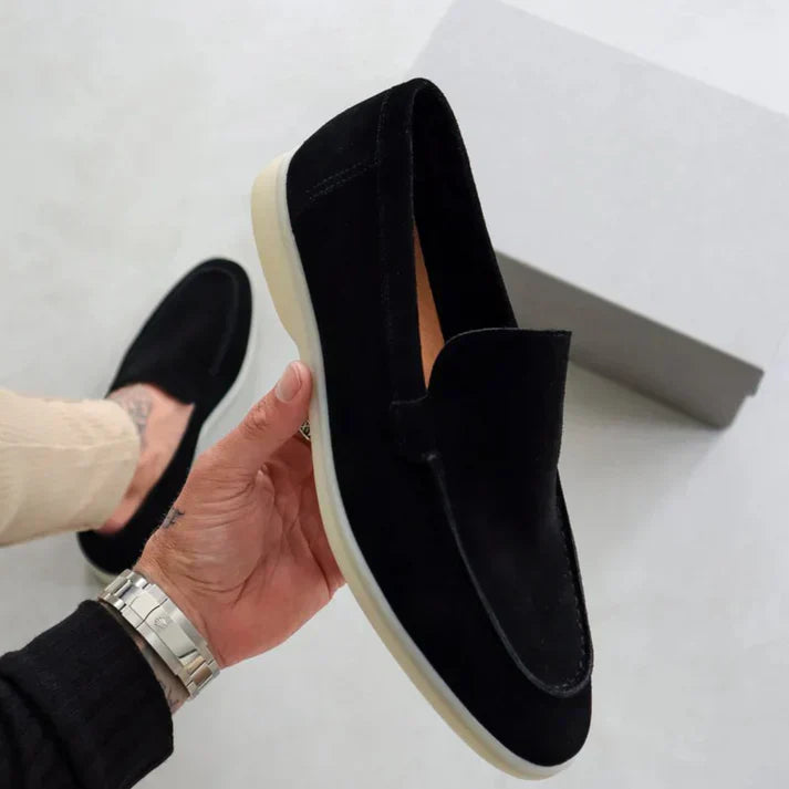 Enzo™ | Suede Moccasins with Hybrid Sole