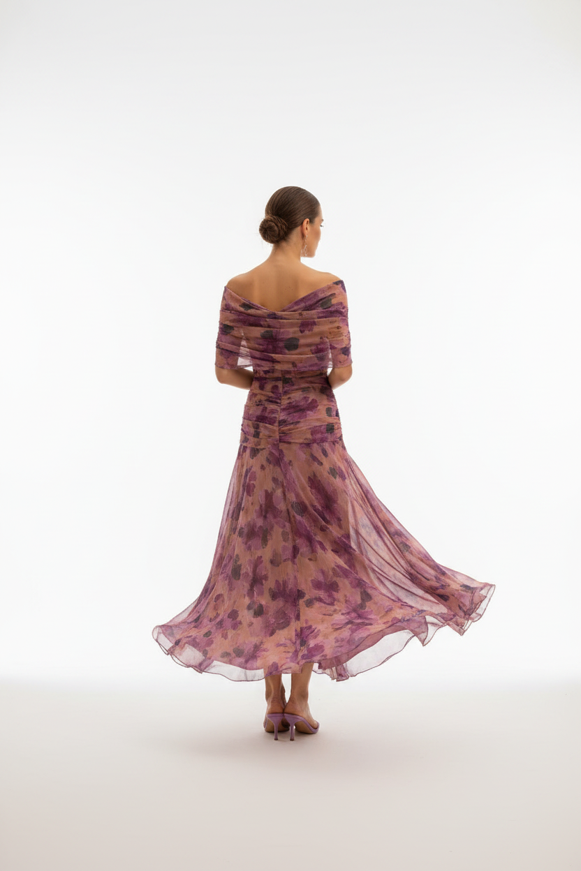 Maxi Abito Drappeggiato