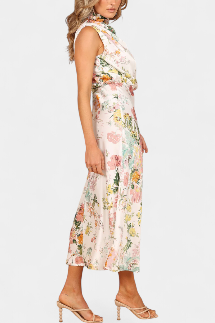 Lisa | Abito Maxi Halter Floreale