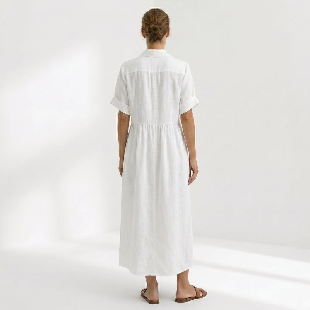 Helena | Abito Pieghe Bottoni