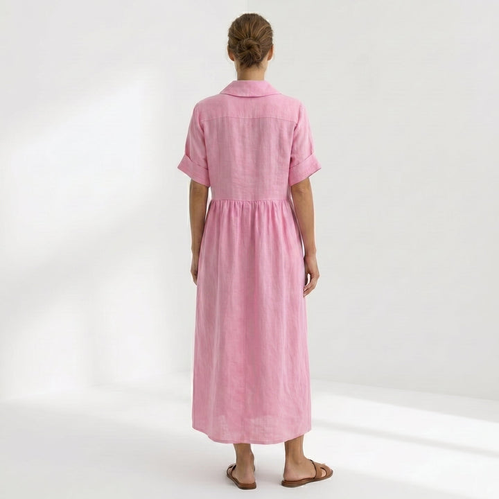 Helena | Abito Pieghe Bottoni