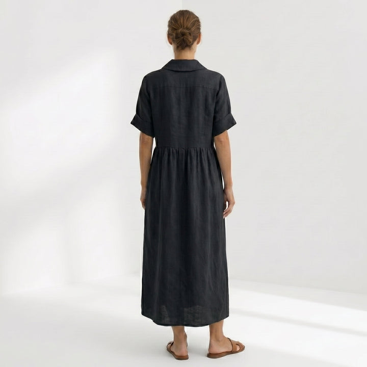 Helena | Abito Pieghe Bottoni