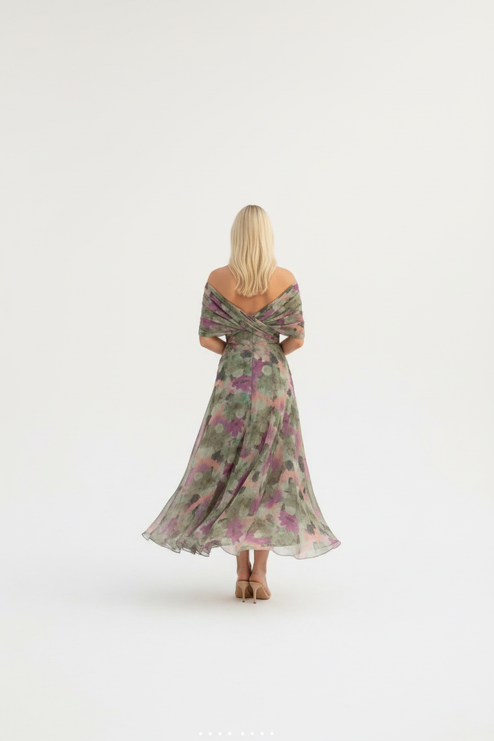 Maxi Abito Drappeggiato