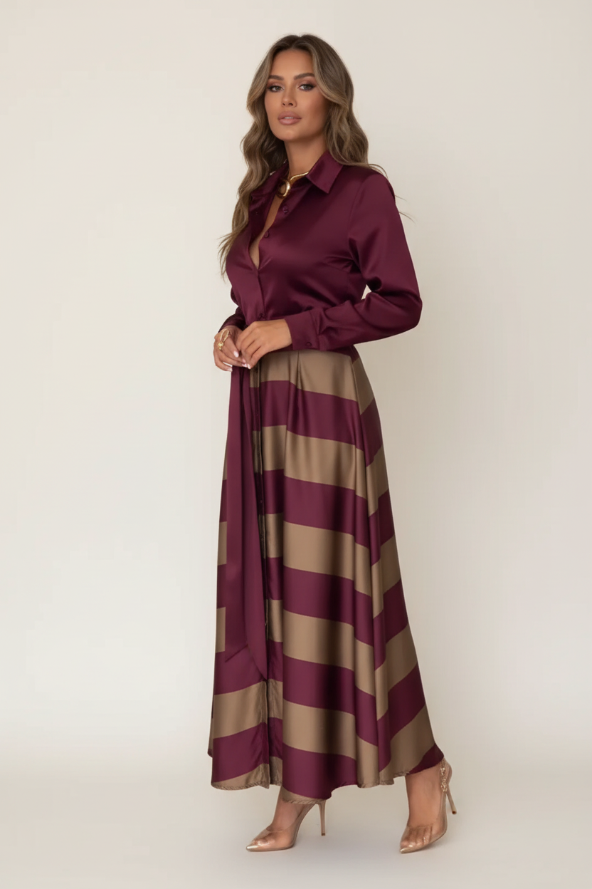 Nessia | Abito Camicia Righe