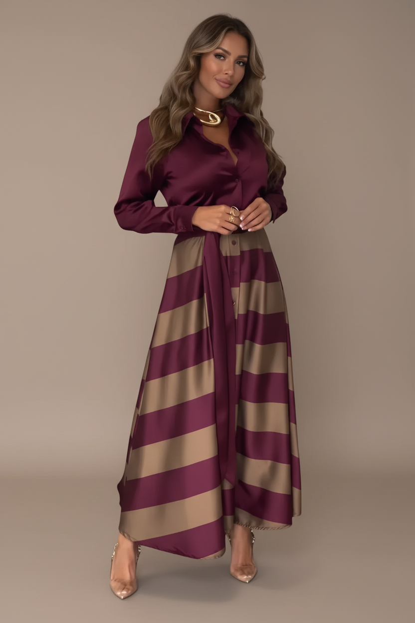 Nessia | Abito Camicia Righe