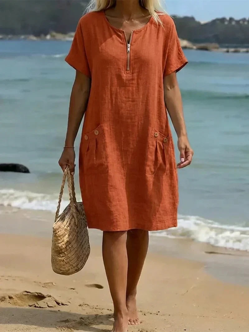 Pascale™ | Abito Maxi Con Zip