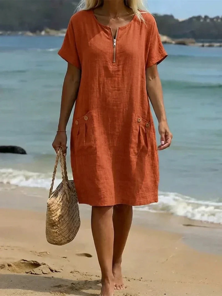 Pascale™ | Abito Maxi Con Zip