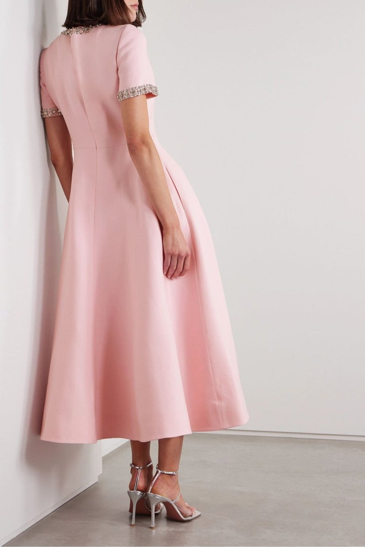 Aria™ | Abito Elegante con Cristalli e Fiocco